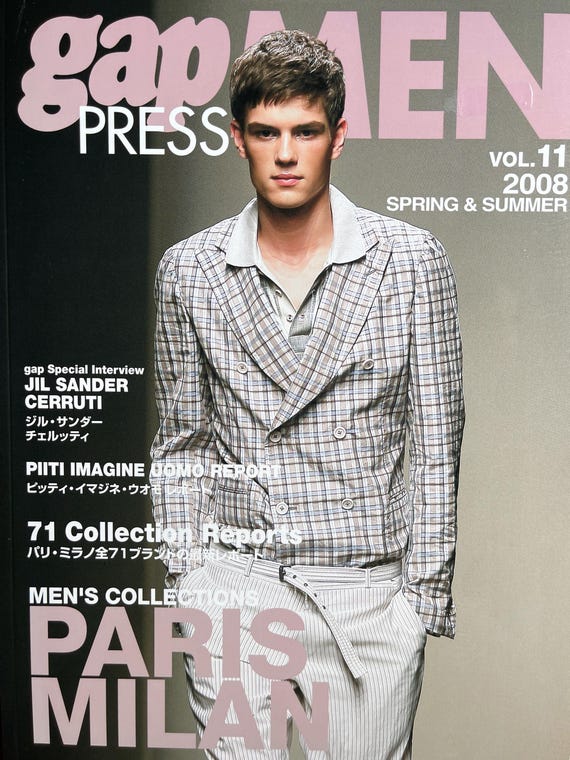 Pre-owned Fashion Magazine Gap Press MEN Collections Reports Paris