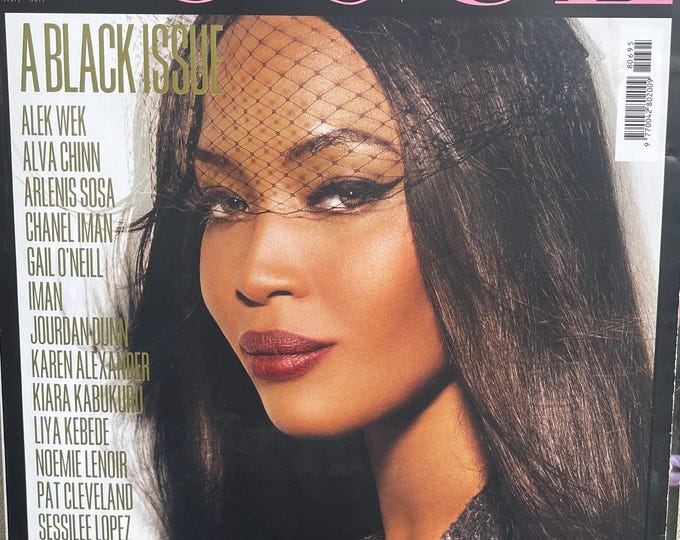Pre-Owned Vogue Italia magazine July 2008 cover Naomi Campbell