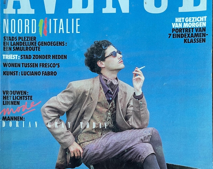 Fashion Culture - vintage rare Dutch fashion art design magazine AVENUE 1988-Collectible Print Issue Fashion & Lifestyle-Phothograpy Culture