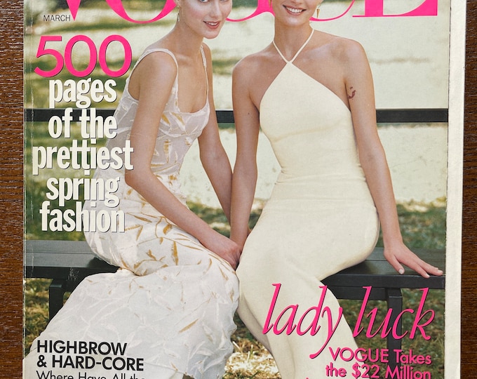 Own a piece of Vogue history -Vogue US Magazine March 1997, 500 pages-Iconic Style Fashion Covers Photography Models & Editorials