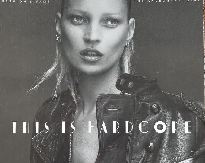 For Women who read fashion -Unique rare Fashion magazine LOVE ISSUE 5 Kate Moss