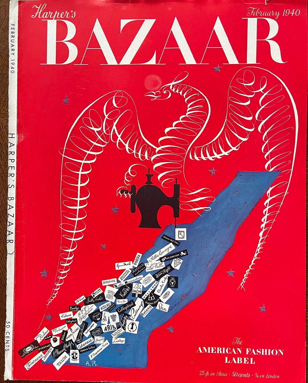 Pre-owned Classic Rare Unique Cover Magazine Harper's Bazaar 1940