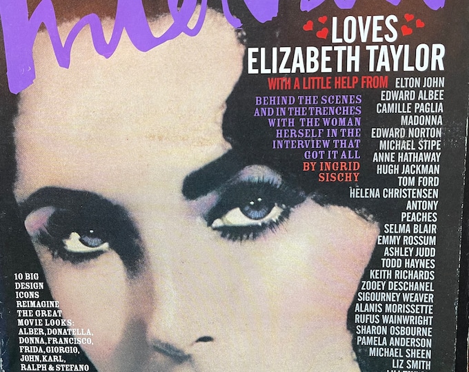 Read between the Icons - Vintage rare Interview magazine Elizabeth Taylor