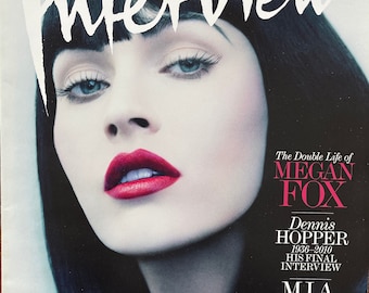 Read between the Icons - Unique rare Interview magazine MEGAN FOXCulture icon-Celebrity Interviews & Art -Vintage Collectible issue