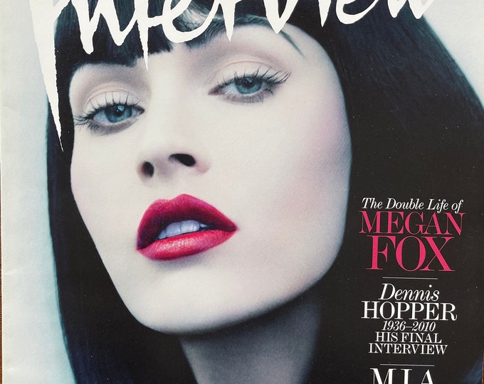 Read between the Icons - Unique rare Interview magazine MEGAN FOXCulture icon-Celebrity Interviews & Art -Vintage Collectible issue