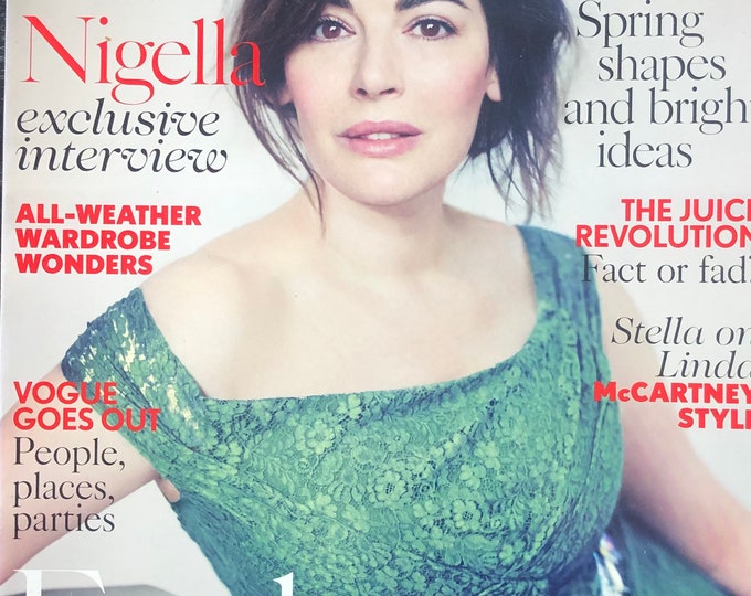 Pre-Owned Vogue UK magazine April 2014 - cover Nigella Lawson