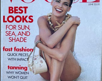 Vogue UK June 1996 Original Vintage Fashion Magazine Naomi