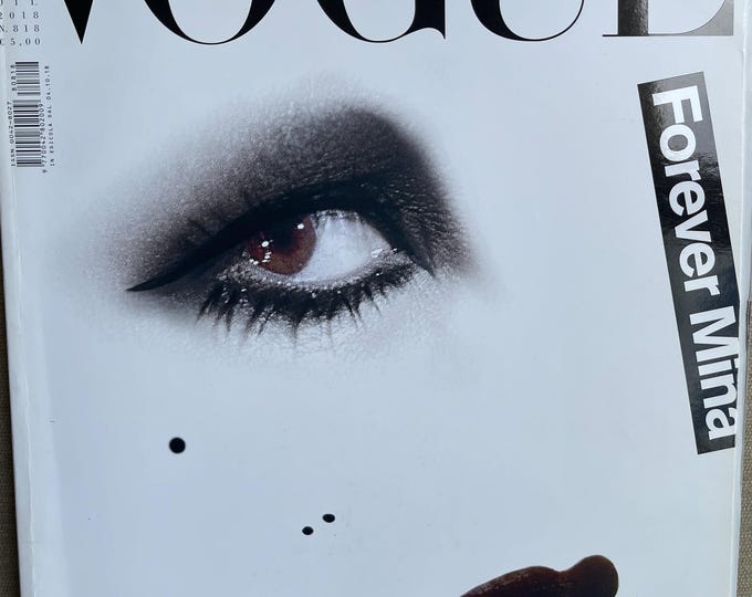 Pre-Owned Magazine Vogue Italia 2018 Forever Mina by Mauro Balletti-Iconic style & Cover Photography Fashion Models Collectible Issue!