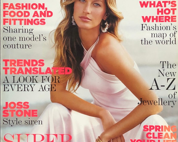 Pre-Owned Vogue magazine British 2005 - cover Gisele Bundschen