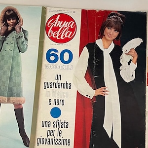 For Women who read fashion -Vintage rare fashion magazines Anna Bella 4x magazines 60s