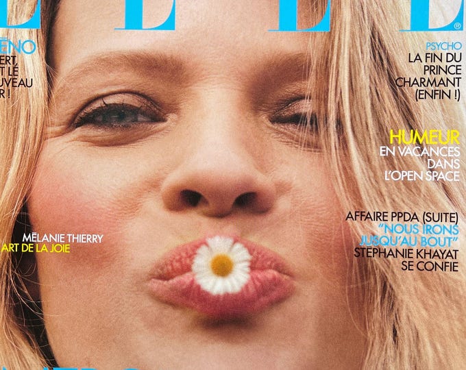 unique rare fashion Magazine ELLE France cover Melanie Thierry-Iconic style & Photography Collectible fashion Culture!