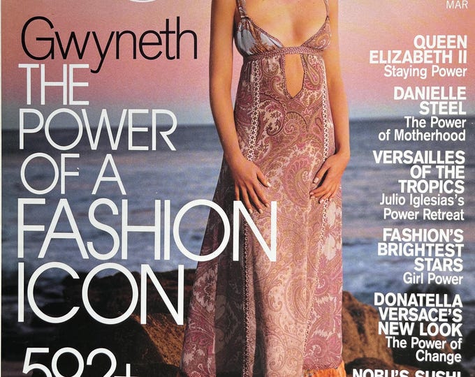Pre-Owned Magazine Vogue Us March 2002, Cover Gwyneth The Power of a Fashion Icon! 592 pages spring style