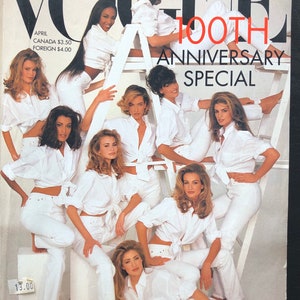 Vogue April Magazine 1992 ,100TH Anniversary Special-iconic Style