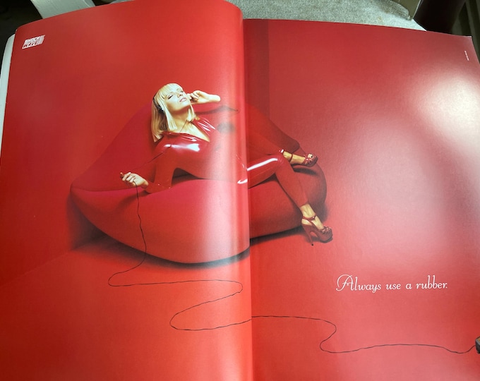 Vintage rare unique fashion magazine black - white 2006