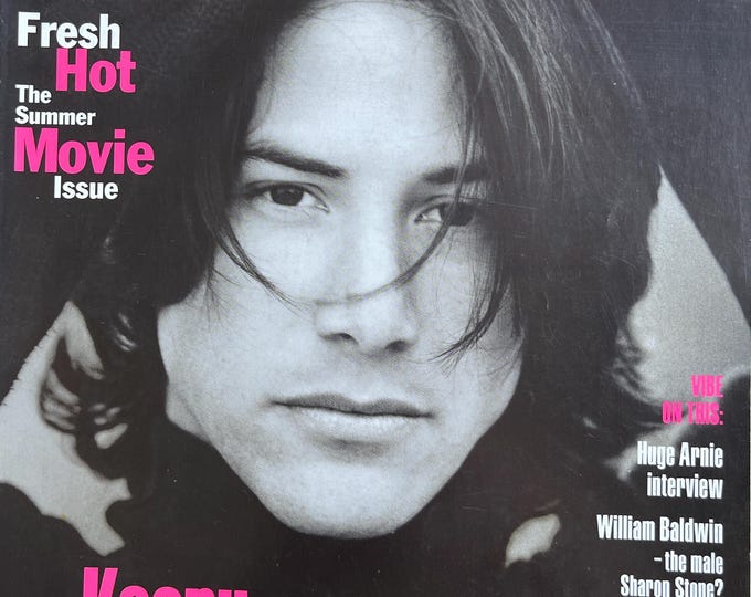 Collectible - Vintage rare magazine SKY INTERNATIONAL 1993 cover Keanu Reeves -Vintage Iconic stories, Phorhography Collectible Retro issue