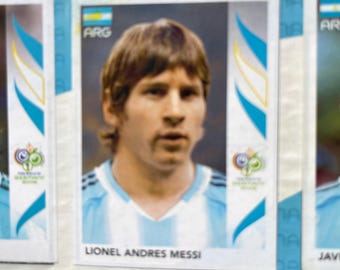 Cromos de colección vintage raros de Panini FIFA Copa Mundial de Alemania 2006 Messi, Ronaldo novato......