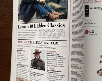 雑誌「ローリングストーン」の表紙、ジョン・レノン - ヴィンテージ