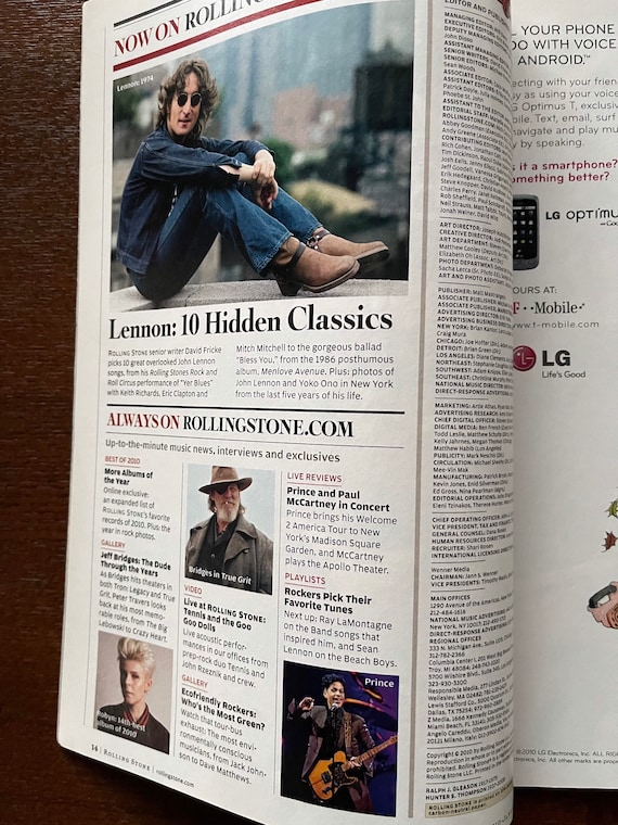 雑誌「ローリングストーン」の表紙、ジョン・レノン - ヴィンテージ 