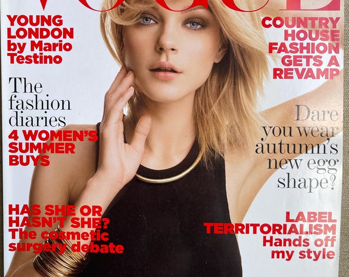 Pre-Owned Magazine Vogue UK 2006 cover by Mario Testino-Iconic Style Fashion Covers Photography Models & Editorials