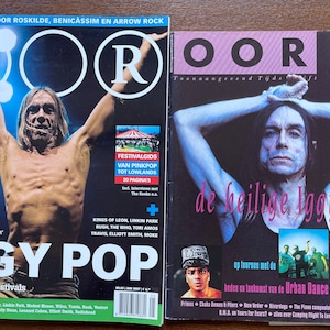 Music Culture - Vintage rare Dutch Pop music 2x magazine OOR IGGY POP-Iconic Music History
