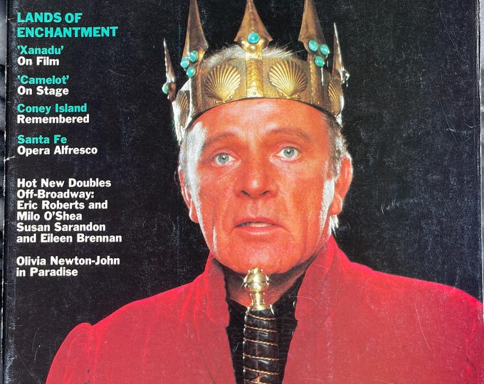 Vintage rare magazine entertainment AFTER DARK 1980 cover Burton makes a royal return-Cinema Culture-Iconic Actors, Collectible Back issue