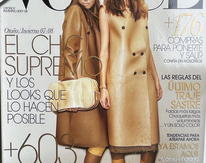 Pre-Owned Fashion magazine Vogue Spain Colecciones 2007-2008 -Iconic fashion Style & Photography Fashion Models - Editorials
