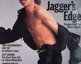 For Women who read fashion -Vintage rare fashion magazine VANITY FAIR 1992 cover Mick Jagger