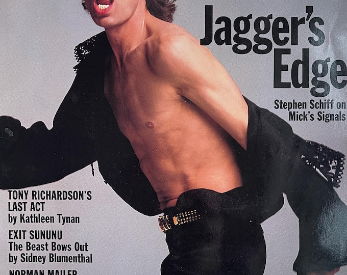 For Women who read fashion -Vintage rare fashion magazine VANITY FAIR 1992 cover Mick Jagger