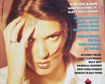 Collectible - the Face Magazine November 1989 Cover Winona Ryder