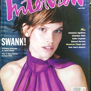 Read between the Icons - Vintage rare Magazine Interview 2000 Hilary SwankCulture icon-Celebrity Interviews & Art -Vintage Collectible issue