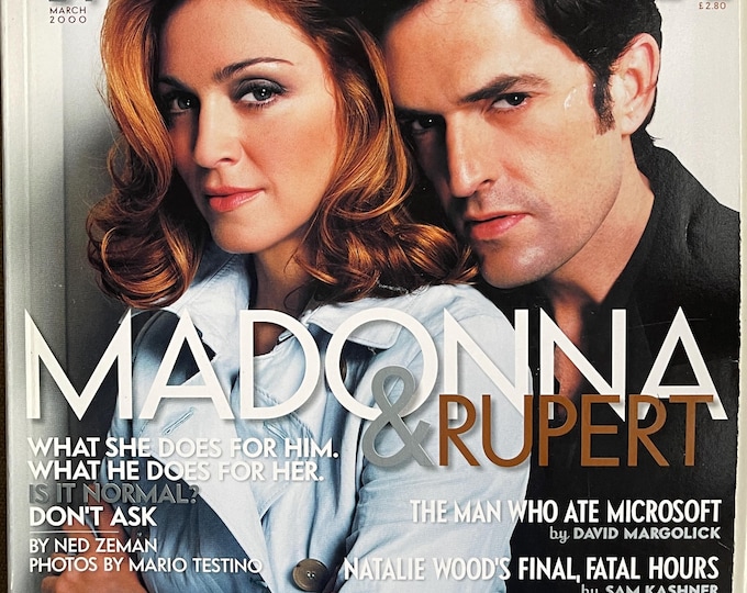 For Women who read fashion -Vintage rare fashion magazine VANITY FAIR 2000 cover Madonna & Rupert