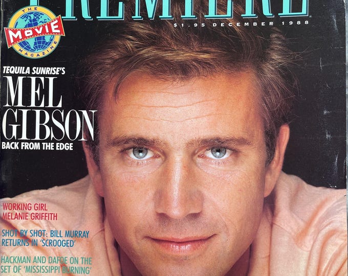 Pre-Owned vintage rare magazine Premiere 1988 The Movie Magazine cover Mel Gibson - vintage advertisement!