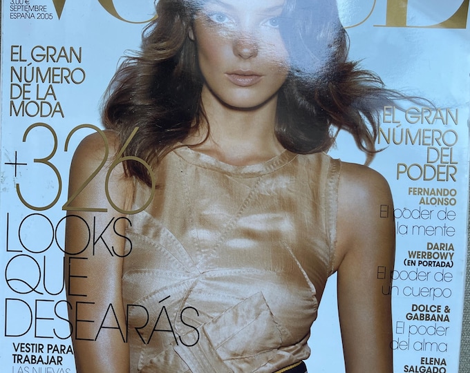 Pre-Owned Fashion magazine Vogue Spain 2005, cover Daria Werbowy-Iconic fashion Style & Photography Fashion Models - Editorials