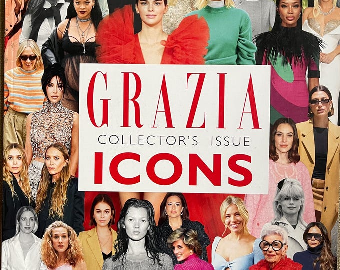 For Women who read fashion -Fashion magazine Grazia Icons! Issue-Iconic style & Photography Collectible fashion Culture!