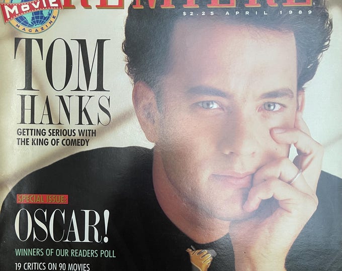 Pre-Owned vintage rare magazine Premiere 1989 The Movie Magazine cover - Tom Hanks - vintage advertisement! Special issue Oscar!