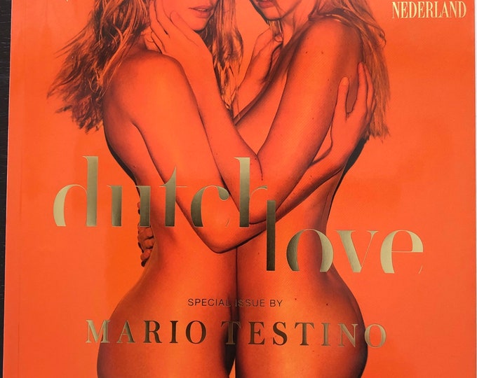 Pre-Owned Vogue magazine Netherlands April 2017 Special issue by Mario Testino - Dutch Love - Lara Stone - Doutzen Kroes cover