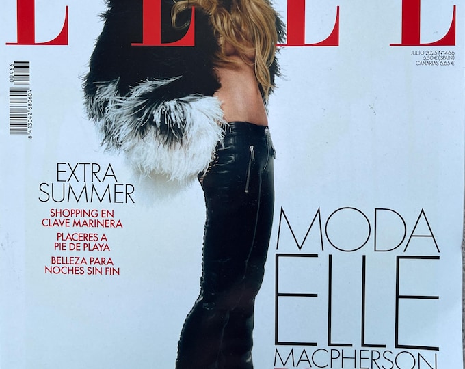 unique rare fashion Magazine ELLE Spain cover The Body - Iconic style & Photography Collectible fashion Culture!