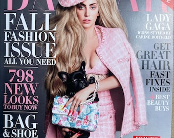 Pre-Owned Fashion magazine HARPER'S BAZAAR September 2014 cover Lady Gaga