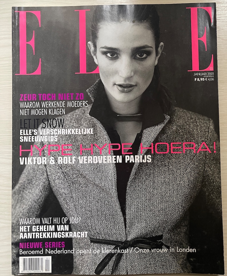 Pre-Owned Vintage rare Dutch fashion magazine ELLE January 2001 image 1