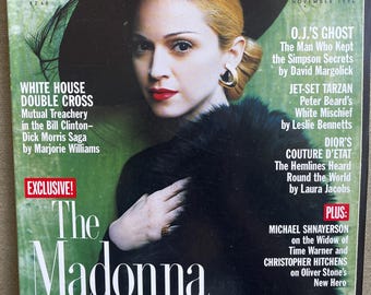 Pre-Owned Collectible - Vintage rare Magazine VANITY FAIR 1996 cover The Madonna Diaries, Collectible Retro issue!