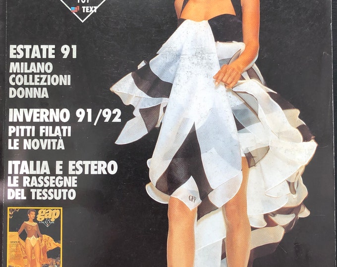 For Women who read fashion -Vintage rare fashion magazine Gap ITALIA magazine 1991, fashion history