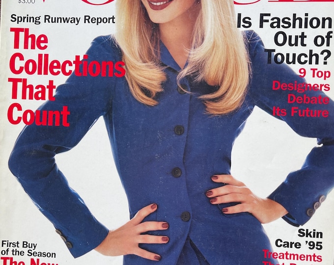 Own a piece of Vogue history -Vogue US January 1995 cover Karen Mulder-Iconic Style Fashion Covers Photography Models & Editorials