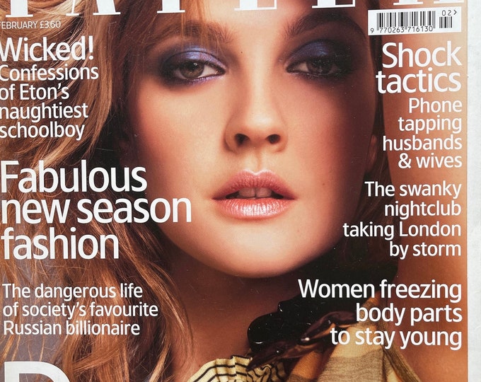 For Women who read fashion -Magazine rare fashion magazine TATLER cover Drew Barrymore