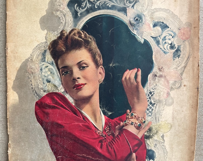 Marie Claire January 1939- Vintage French Fashion Magazine- Art Deco Cover
