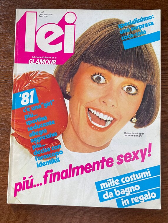 Pre-owned Vintage Rare Fashion Italia Magazine Lei 1981 - Etsy