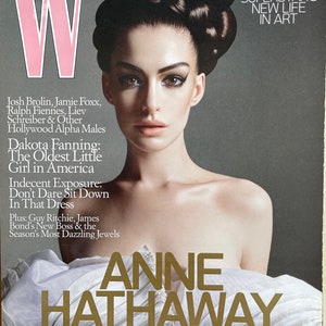 Style Inspiration - unique rare fashion magazine W cover Anne Hathaway