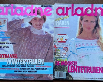 2x Dutch magazines ariadne 1988 handicraft patterns