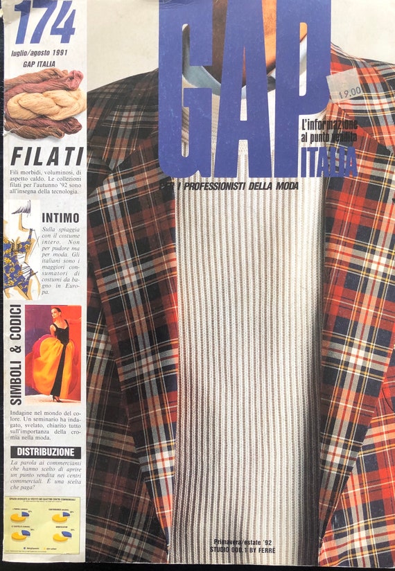 GAP GAP COLLECTIONS 1991AW ミラノ マドリード 90s Pre-owned Vintage Rare Fashion Magazine Gap Italia 1991, Fashion