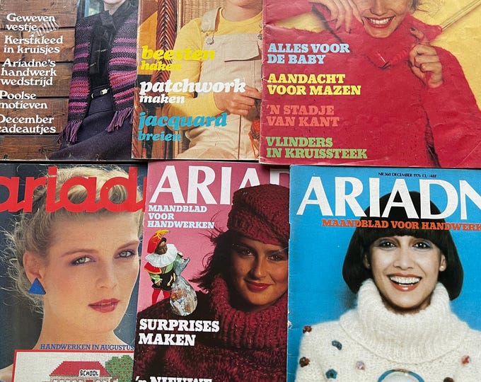 For Women who read fashion -Vintage magazine ARIADNE 6x the 70s