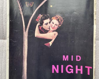 Unique rare vintage Magazine MIDNIGHT No. 1980- Rare British Underground Fashion - Art -Post-Punk -New Wave